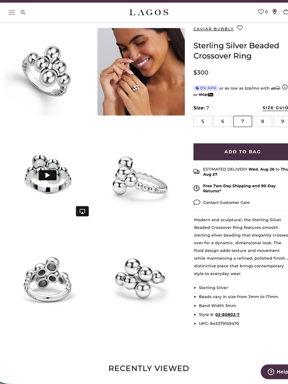 LAGOS Sterling Silver Cluster Bubble Ring